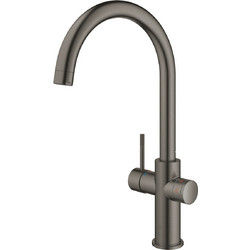GROHE Red Minta 30083AL1 Μπαταρία Κουζίνας Πάγκου Τριπλής Παροχής Ανάμεικτη Γκρι