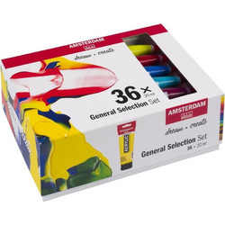 Royal Talens Amsterdam Σετ Ακρυλικά Χρώματα Ζωγραφικής 20ml 36τμχ