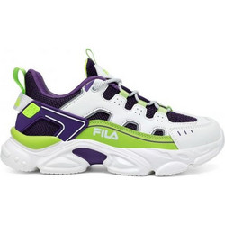 Fila Memory Spinel 3 Παιδικά Sneakers Λευκά Μωβ Lime 3YF51022-816