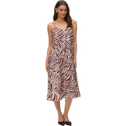 Vero Moda Josie Midi Καλοκαιρινό Καθημερινό Φόρεμα Ροζ Σοκολατί 10303398