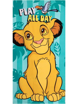 Disney The Lion King Παιδική Πετσέτα Θαλάσσης Microfiber Γαλάζια 70x140cm