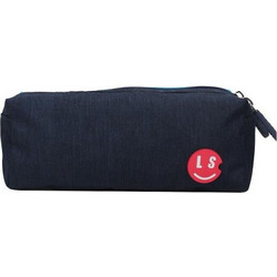 Lyc Sac Red Arrow Κασετίνα Βαρελάκι με 2 Θήκες Navy Μπλε 03692