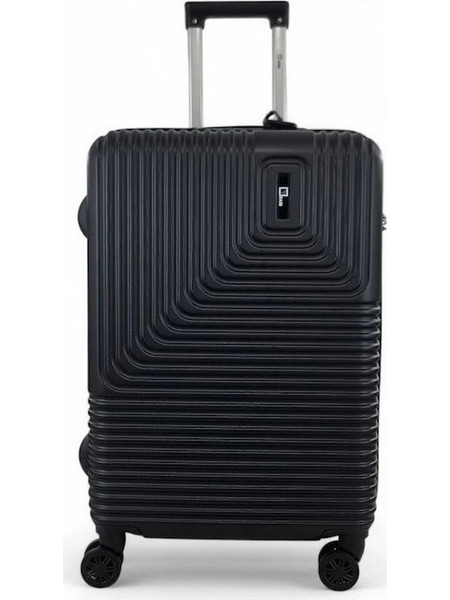 Rain RB80144 Βαλίτσα Μεσαία 67x45x27cm με 4 Ρόδες Μαύρη