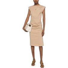 Pinko Alissa Midi Βραδινό Φόρεμα Μπεζ 106521A34I-D41