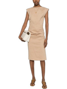 Pinko Alissa Midi Βραδινό Φόρεμα Μπεζ 106521A34I-D41