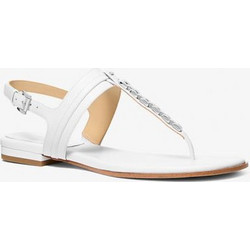 Michael Kors Δερμάτινα Γυναικεία Σανδάλια Λευκά 40S6MCFS1L-085