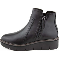Clarks Airabell Γυναικεία Μποτάκια Αστραγάλου Πλατφόρμα Δερμάτινα Μαύρα 26167635