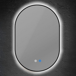 Eurolamp Οβάλ Καθρέπτης Μπάνιου Led Αντιθαμβωτικός Αφής Μεταλλικός 144-88016