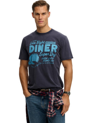 Superdry Ανδρικό Αθλητικό T-Shirt Navy Μπλε M1012354A-JUA