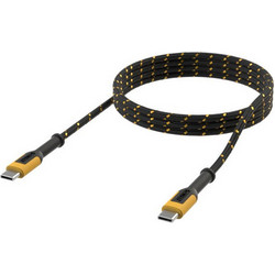 DeWALT 1311354DWG Braided USB-C to USB-C 1.8m Black Orange