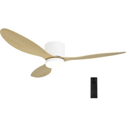 Adeleq 18-494 Ανεμιστήρας Οροφής 132cm 30W με Φως & Τηλεχειριστήριο Λευκός Μπεζ
