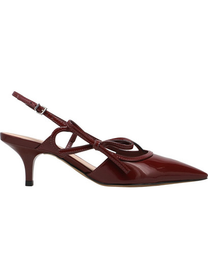 Arezzo Γόβες Slingback Λουστρίνι με Λεπτό Χαμηλό Τακούνι Μπορντό A1321100120004