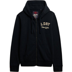 Superdry Ανδρική Ζακέτα Φούτερ με Κουκούλα και Φερμουάρ Μαύρη M2014479A-98T