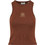 Funky Buddha Γυναικείο Καλοκαιρινό Crop Top Βαμβακερό Καφέ FBL013-130-04
