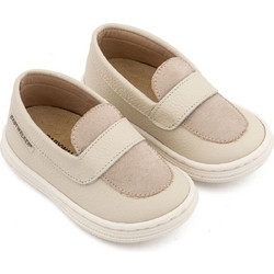 Babywalker Βαπτιστικά Loafers για Αγόρι Δερμάτινα Ανατομικά Εκρού BS3094