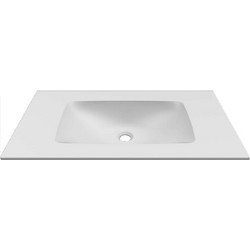 Karag DECISO 80 BDDEC080WH Ένθετος Νιπτήρας Μπάνιου Πορσελάνης 80.5x46x12cm Λευκός BDDEC080WH46