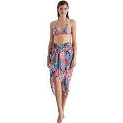 BLU4U Purple Tropics Παρεό Μακρύ Πολύχρωμο 23383025