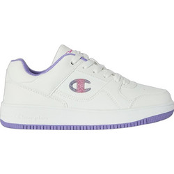 Champion Rebound Low Παιδικά Sneakers Λευκά Μωβ S32492-WW041