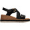 Clarks Kidiki Sun Καλοκαιρινές Γυναικείες Πλατφόρμες Χαμηλές Δερμάτινες Μαύρες 26185954