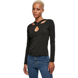 Urban Classics Γυναικείο Χειμερινό Top Βαμβακερό Μαύρο TB5479-00007