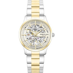 Kenneth Cole Γυναικείο Ρολόι Αυτόματο με Ασημί Χρυσό Μεταλλικό Μπρασελέ KCWLL0031505