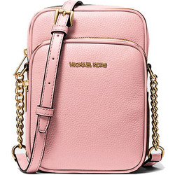 Michael Kors Γυναικείο Τσαντάκι Χιαστί Δερμάτινο Ροζ με Στενό Λουρί 35H3GTVC2LPOW