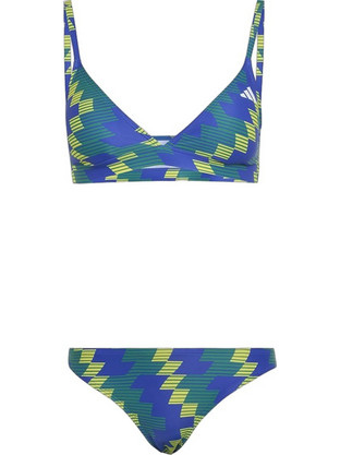 Adidas Football-Inspired Αθλητικό Bikini Set Τριγωνάκι Μπλε Πράσινο KR4905
