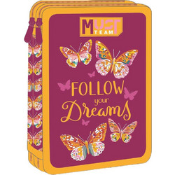 Must Butterfly Follow Your Dreams Κασετίνα Γεμάτη με 2 Θήκες Πολύχρωμη 587247