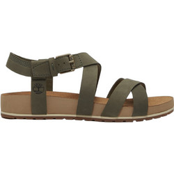 Timberland Δερμάτινα Γυναικεία Σανδάλια Χακί TB0A2QTF-E06
