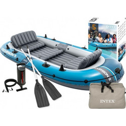 Intex Excursion 5 Φουσκωτή Βάρκα 5 Ατόμων με Κουπιά & Τρόμπα 66325