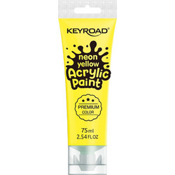 Keyroad Neon Yellow Ακρυλικό Χρώμα Ζωγραφικής 75ml