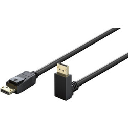 Goobay Καλώδιο DisplayPort 2.1 to DisplayPort Male Angle 90° 1m Black 77056