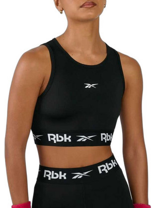Reebok Αθλητικό Μπουστάκι με Μέτρια Στήριξη Μαύρο 100254359