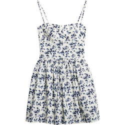 Superdry Mini Καλοκαιρινό Βραδινό Φόρεμα Floral Λευκό Navy Μπλε W8011971A-G9D