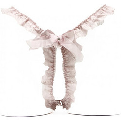 Cottonhill Γυναικείο Sexy String Αυτοκινήτου με Δαντέλα Ροζ 0929