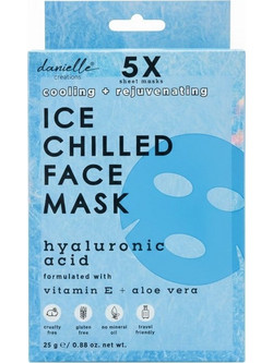 Danielle Ice Hyaluronic Acid & Vitamin E Sheet Μάσκα Προσώπου για Ενυδάτωση με Υαλουρονικό 5τμχ