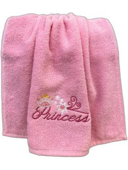 Linea Home Princess Βρεφική Πετσέτα Προσώπου / Χεριών 90x50cm Ροζ