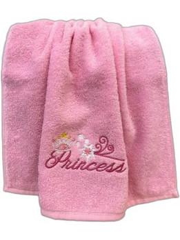 Linea Home Princess Βρεφική Πετσέτα Προσώπου / Χεριών 90x50cm Ροζ