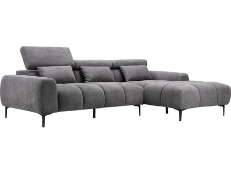 HomeMarkt Divya Γωνιακός Καναπές Δεξιά Γωνία Γκρι 264x175x99cm HM3267.12R