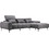 HomeMarkt Divya Γωνιακός Καναπές Δεξιά Γωνία Γκρι 264x175x99cm HM3267.12R