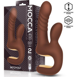 IntoYou Mocca 2 Thrusting Vibrator Διπλός Δονητής Καφέ