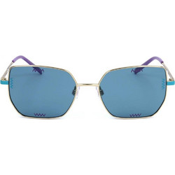 Missoni MIS0057/S J5G Ανδρικά Γυαλιά Ηλίου Τετράγωνα Μεταλλικά Ασημί με Μπλε Φακό