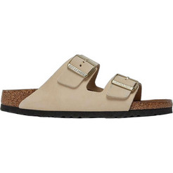 Birkenstock Arizona Δερμάτινα Γυναικεία Σανδάλια Ανατομικά Μπεζ 1026711