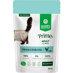 Nature's Protection Prime Skin & Coat Adult with Chicken & White Fish 85gr