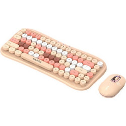Yilima QS-808 Pink Ασύρματο Σετ Πληκτρολόγιο & Ποντίκι