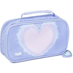 Yolo Heart Tie Dye Κασετίνα με 2 Θήκες Λιλά 90148