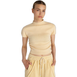 Sugarfree Γυναικείο Καλοκαιρινό Crop Top Πλεκτό Κίτρινο 25832062-994