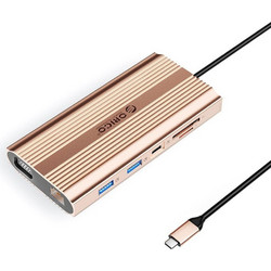 Orico USB-C Docking Station με HDMI PD Ethernet XDR-X22-RG-BP