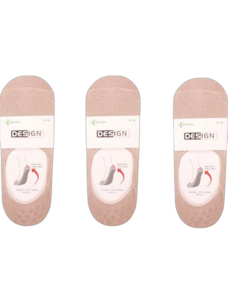 Design Bamboo Ανδρικές Κάλτσες Σοσόνια Μπεζ 3Pack DSN007