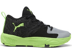 Puma Court Pro 3 Παιδικά Αθλητικά Παπούτσια για Μπάσκετ Μαύρα Lime 314061-02